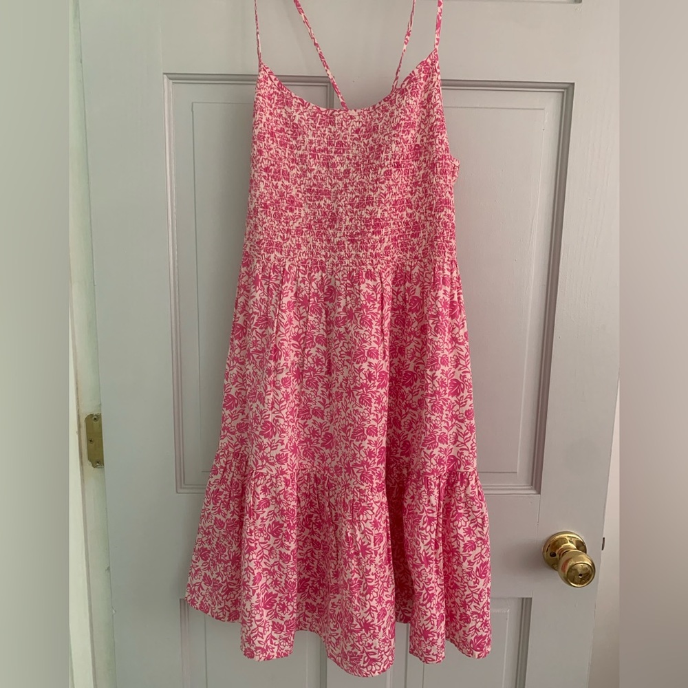 EUc Gap Barbie pink floral sundress